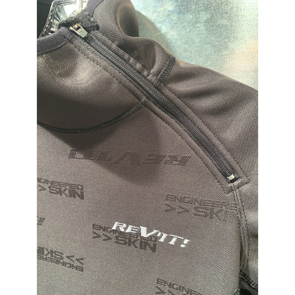 Wind Barrier Base Layer ReV'IT Engineered Skin Pullover Mock Neck Shoulder Zip S